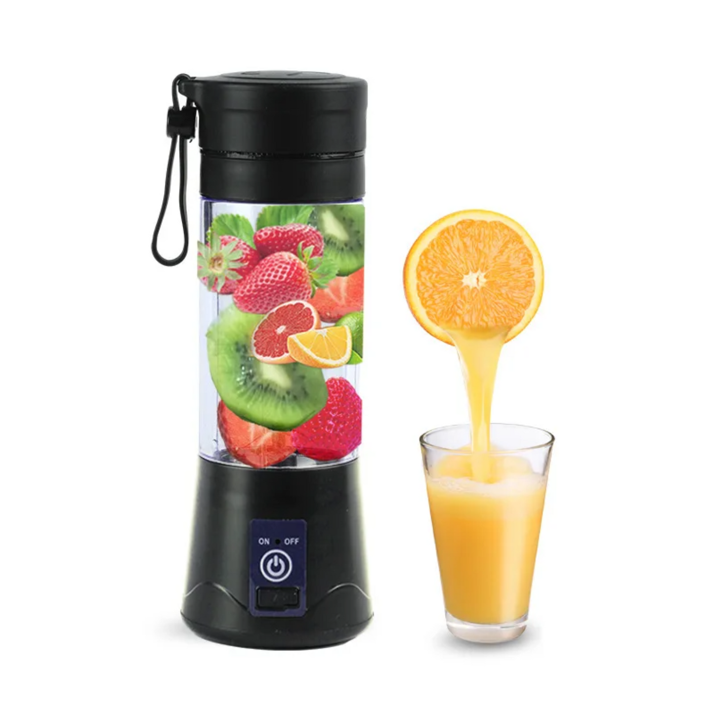 Blender Portabil cu Incarcare USB, Juicer Cup cu 10 Lamele, Capacitate 500ml, Design Elegant, Negru