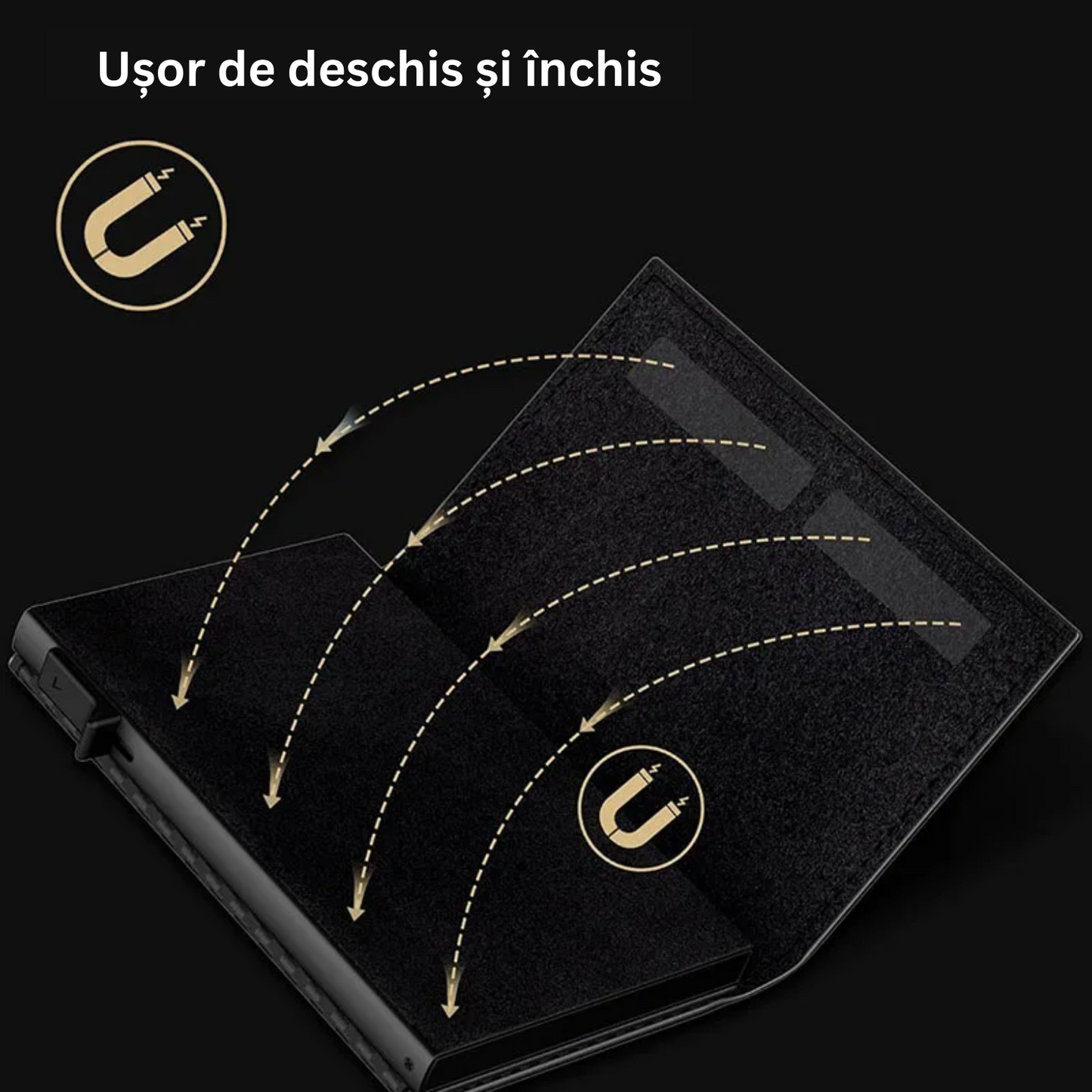 Portofel din Fibra de Carbon cu Protectie RFID, Negru, Design Minimalist, Capacitate Mare pentru Carduri si Bancnote, Rezistent si Elegant